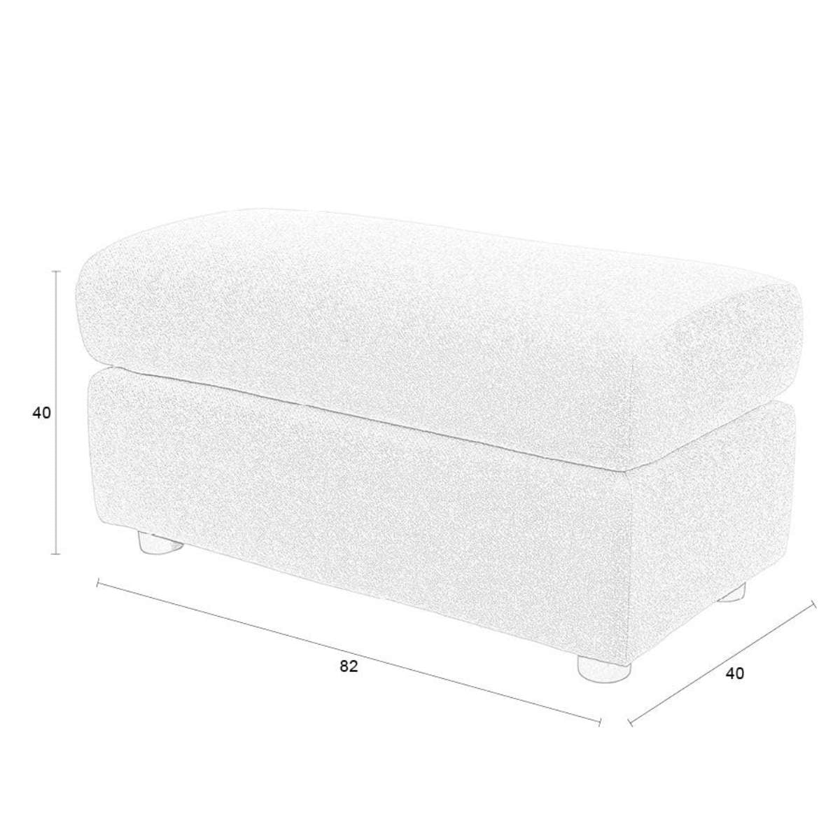 Zuiver Outdoor Footstool/Pouf Mississippi
