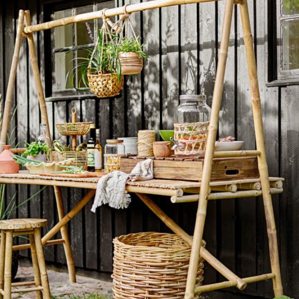 Bloomingville Outdoor Malo Bamboo Dining Table - Natural
