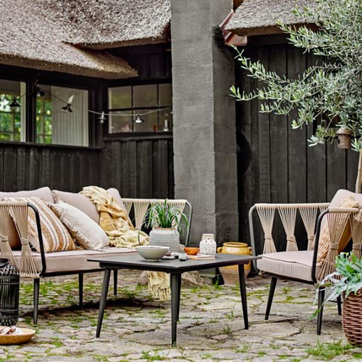 Bloomingville Outdoor Metal Pavone Sofa - Brown