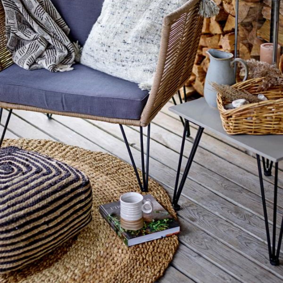 Bloomingville Outdoor Mundo Fiber Cement Coffee Table - Grey