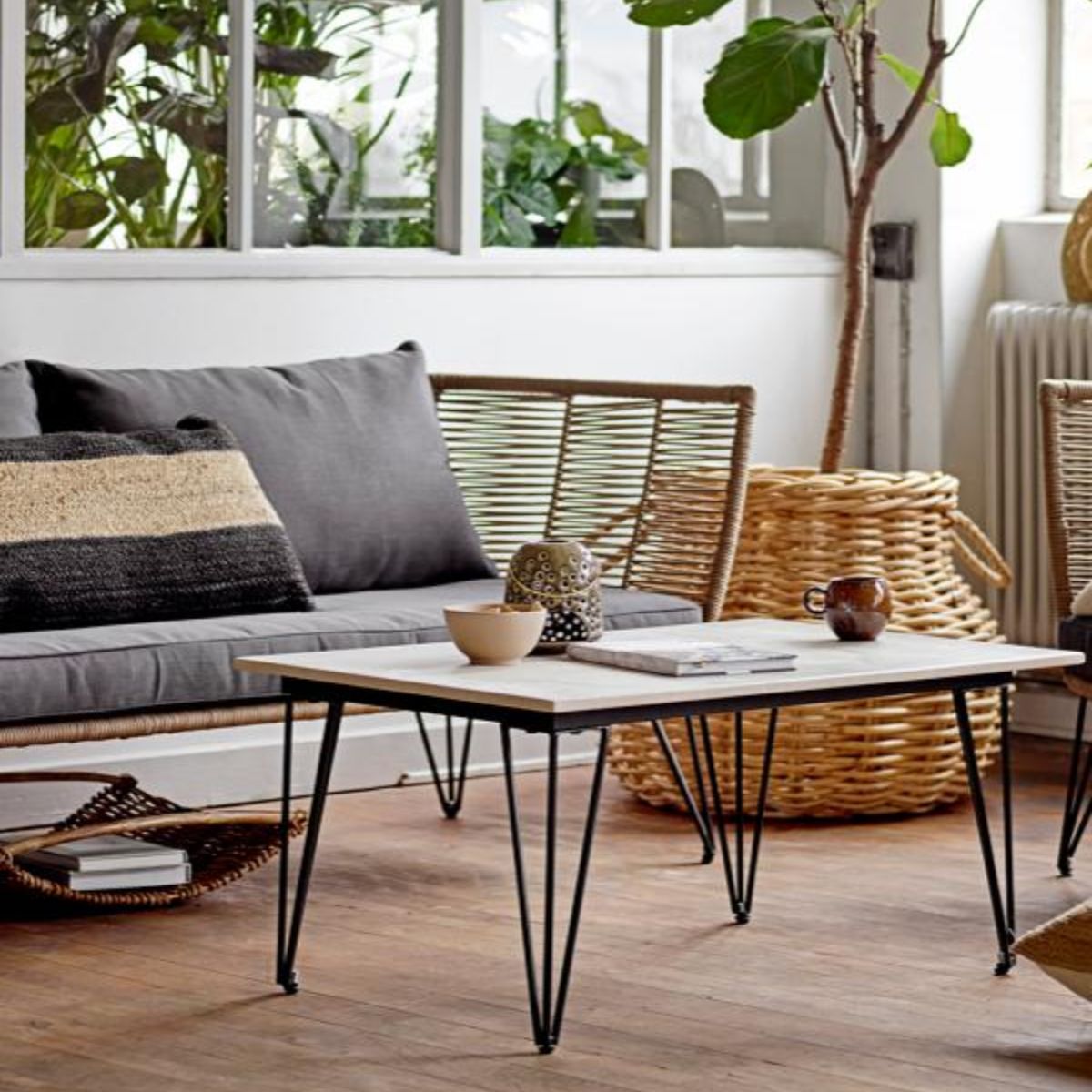 Bloomingville Outdoor Mundo Fiber Cement Coffee Table - Natural