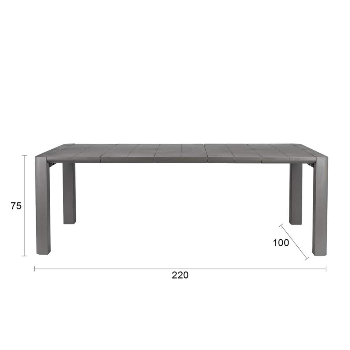 White Label Living Outdoor Table Alban 220x100