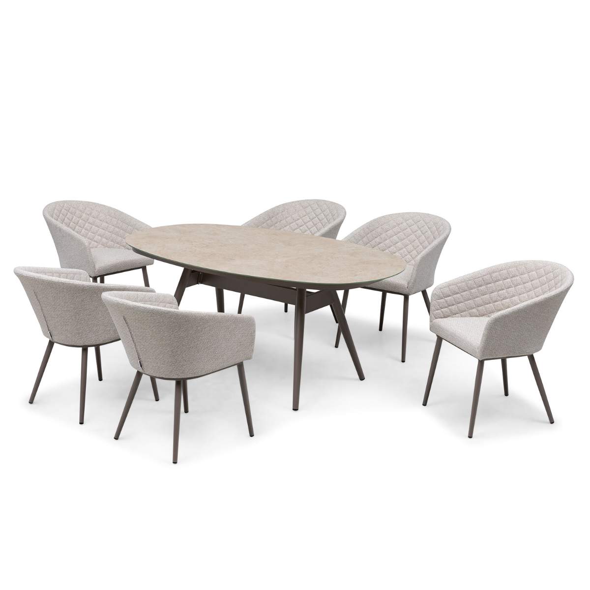 Maze - Outdoor Fabric Ambition 6 Seat Oval Dining Set