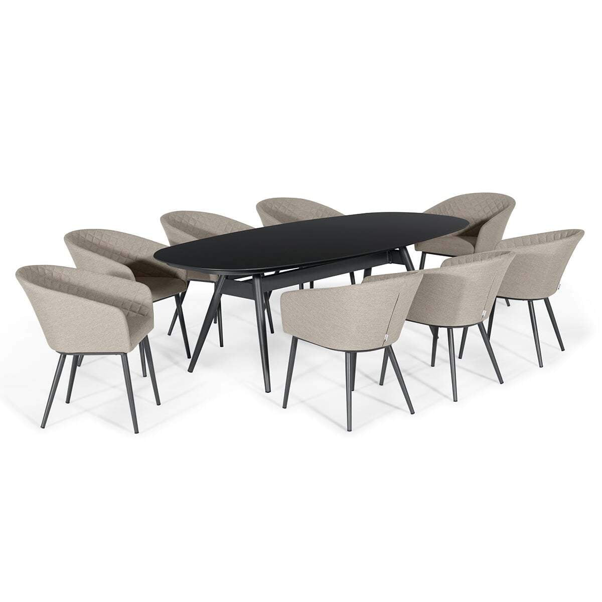 Maze - Outdoor Fabric Ambition 8 Seat Oval Dining Set