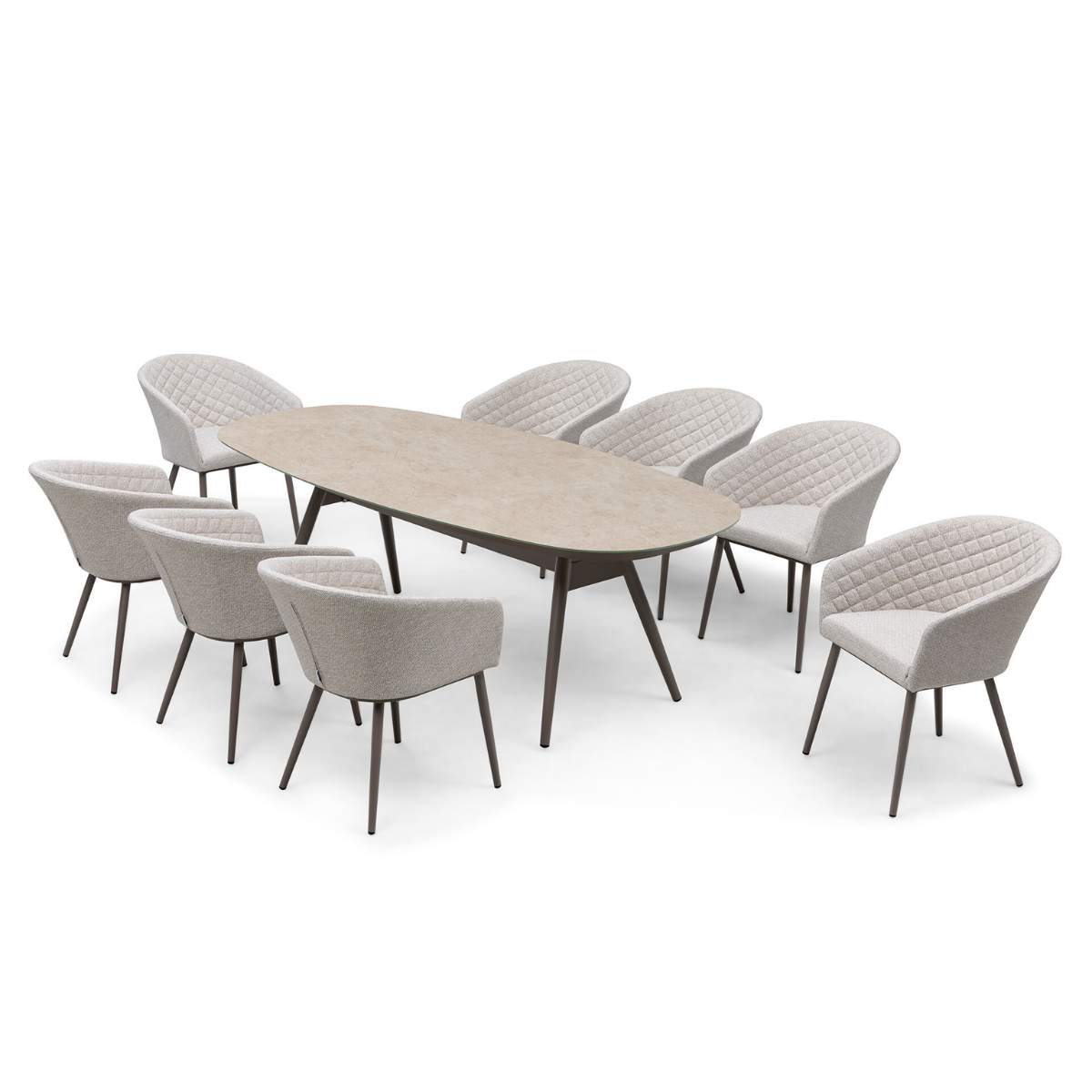 Maze - Outdoor Fabric Ambition 8 Seat Oval Dining Set