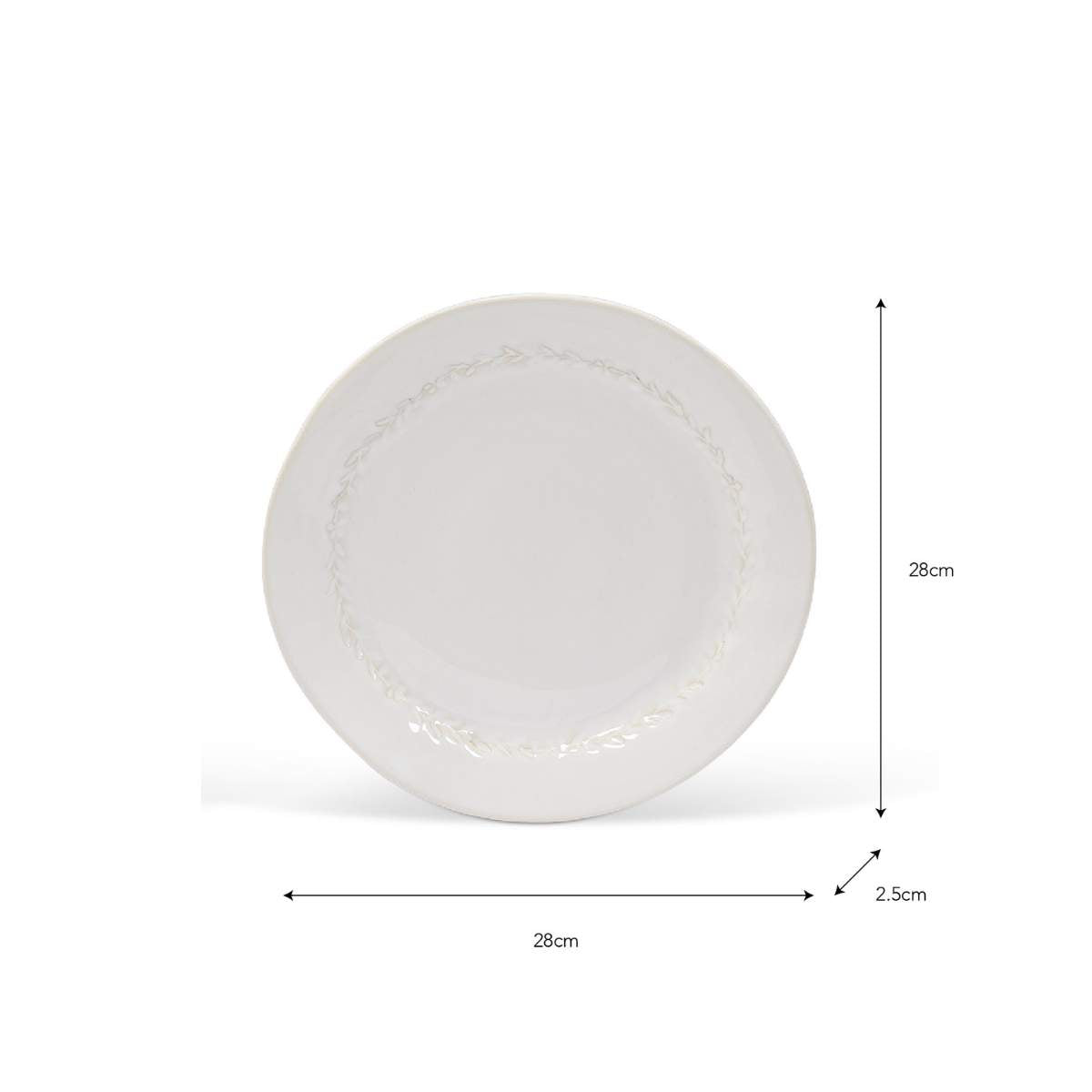 Garden Trading Overton Dinner Plate Set of 4 White