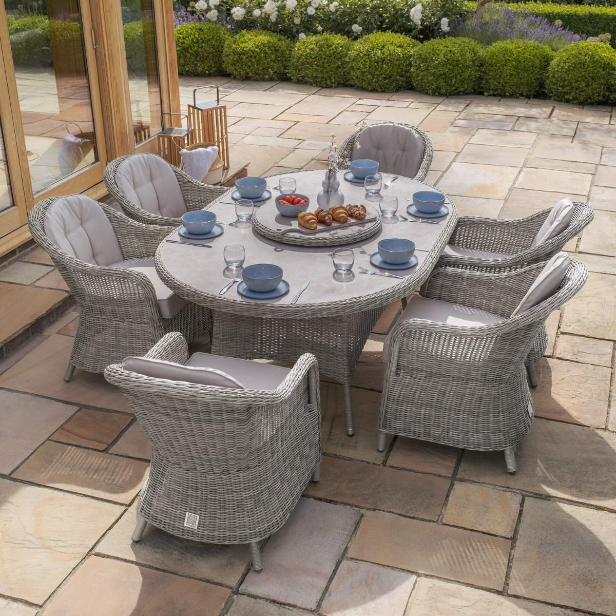 Maze Oxford 6 Seat Oval Dining Set