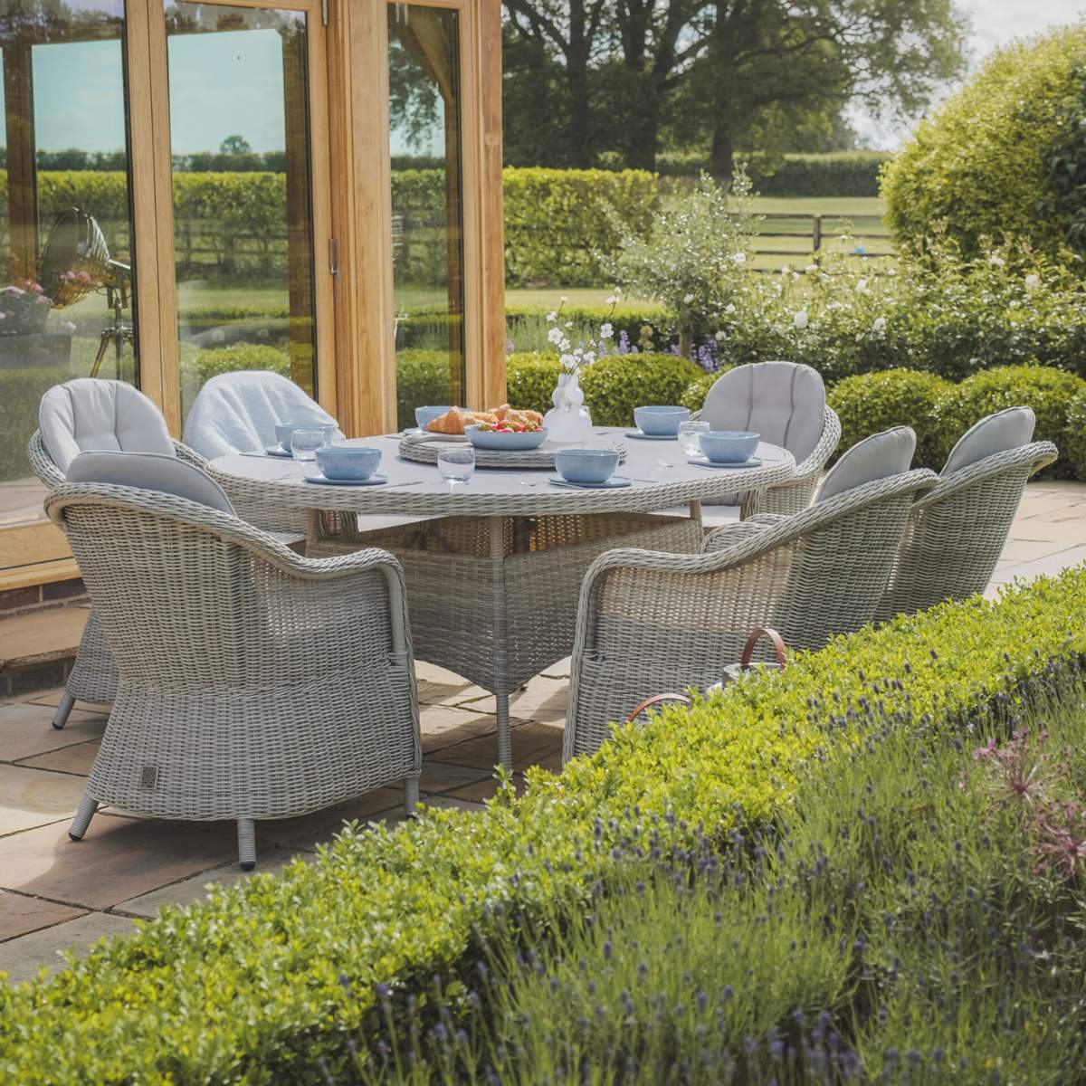 Maze Oxford 6 Seat Oval Dining Set