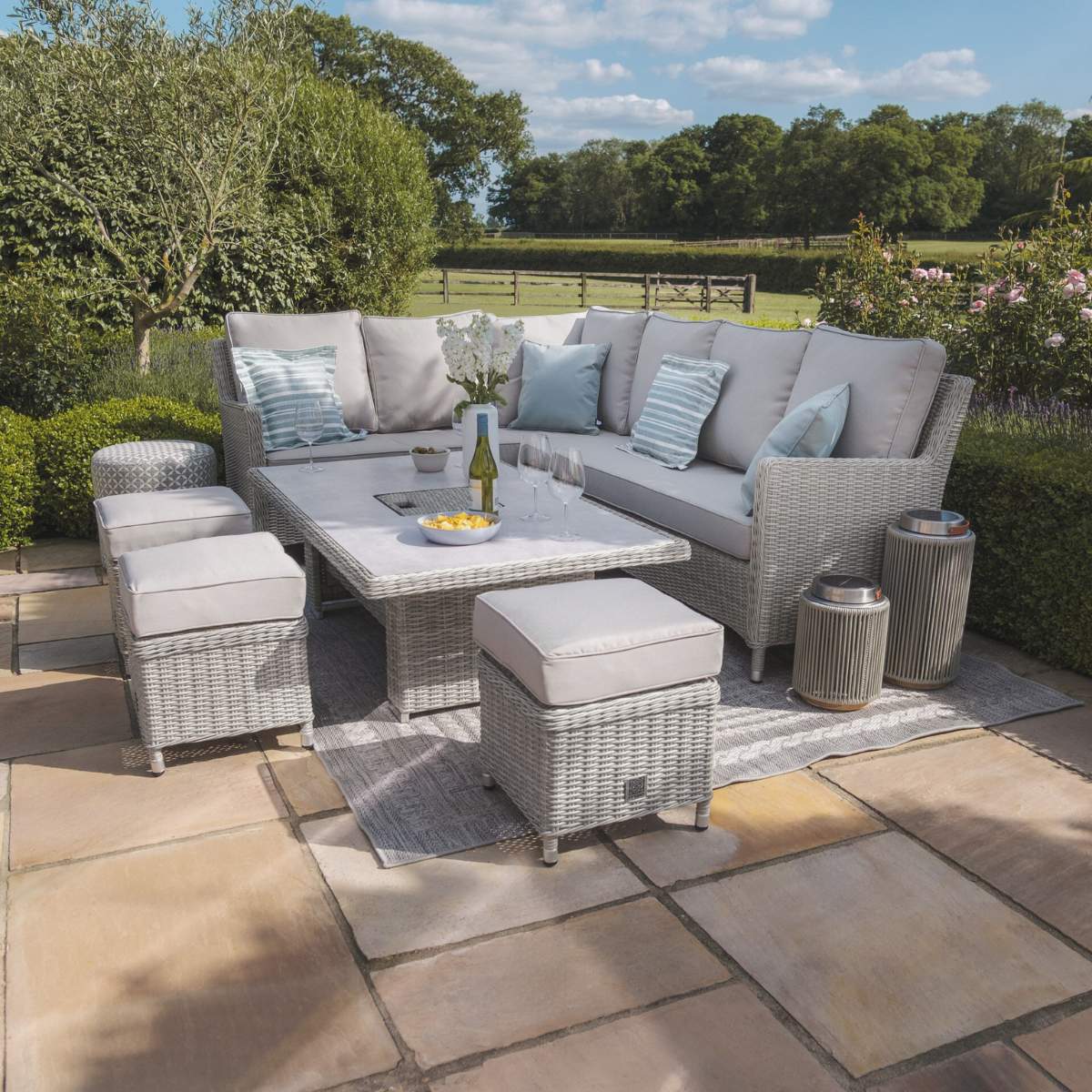 Maze Oxford Rattan Corner Dining Set