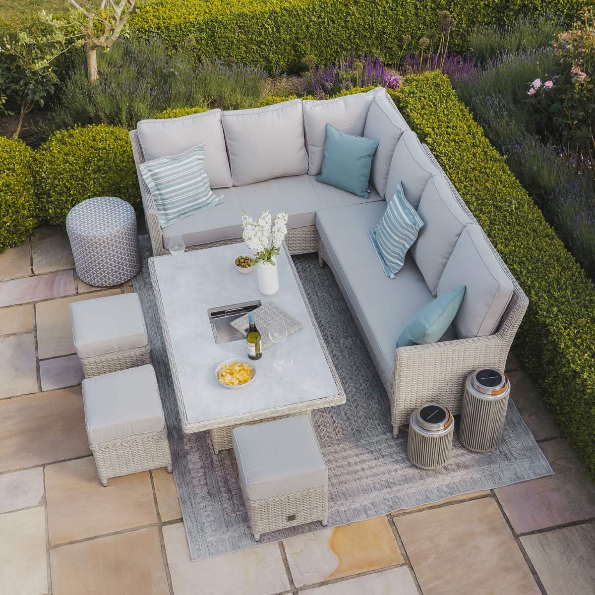 Maze Oxford Rattan Corner Dining Set