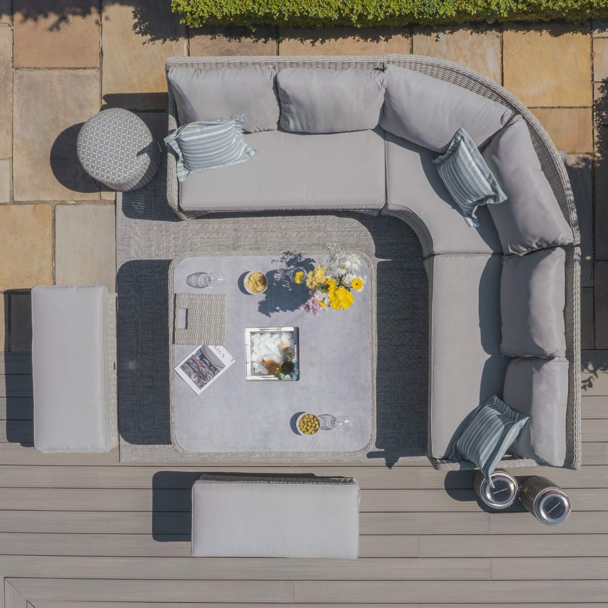 Maze Oxford Royal Rattan Corner Dining Sofa Set