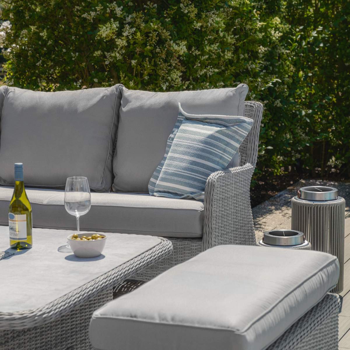 Maze Oxford Royal Rattan Corner Dining Sofa Set