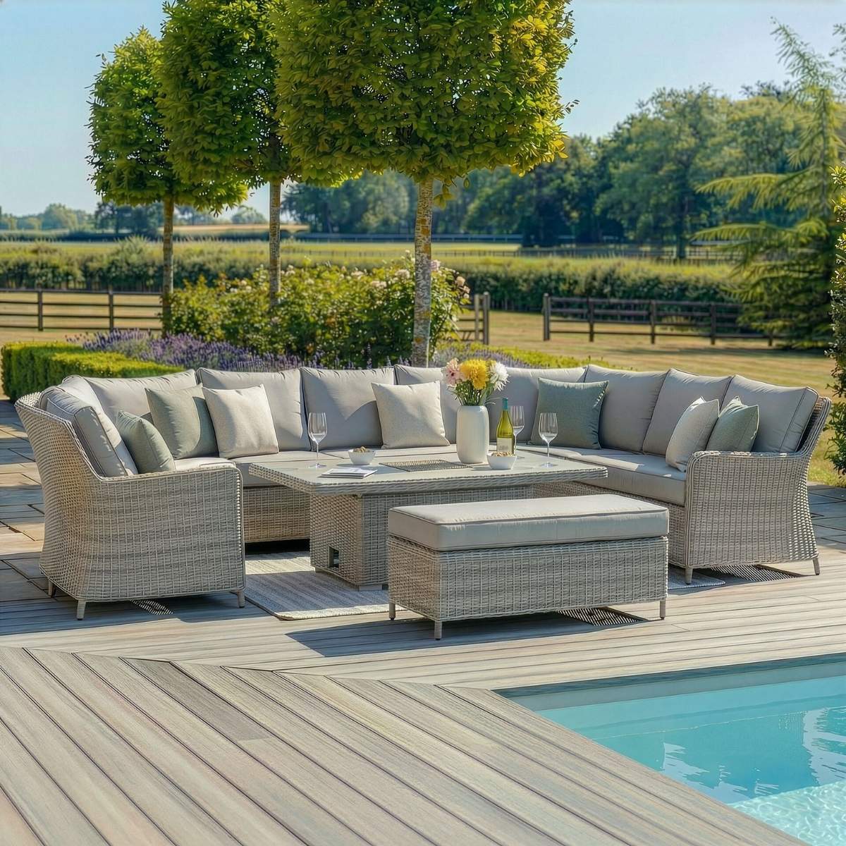 Maze Oxford Royal U-Shaped Rattan Sofa Set