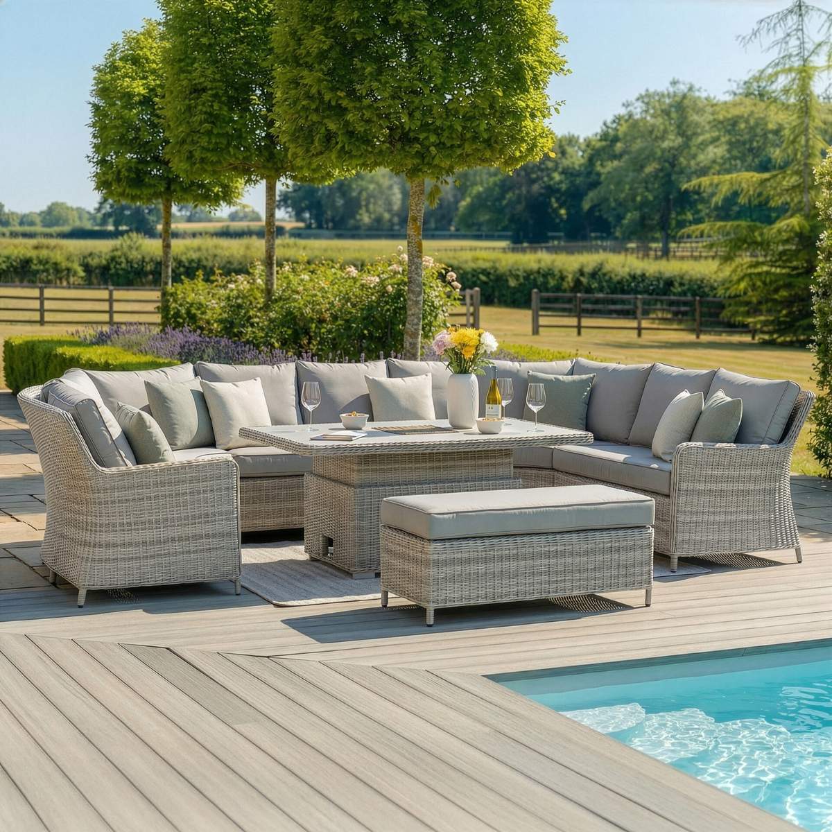 Maze Oxford Royal U-Shaped Rattan Sofa Set