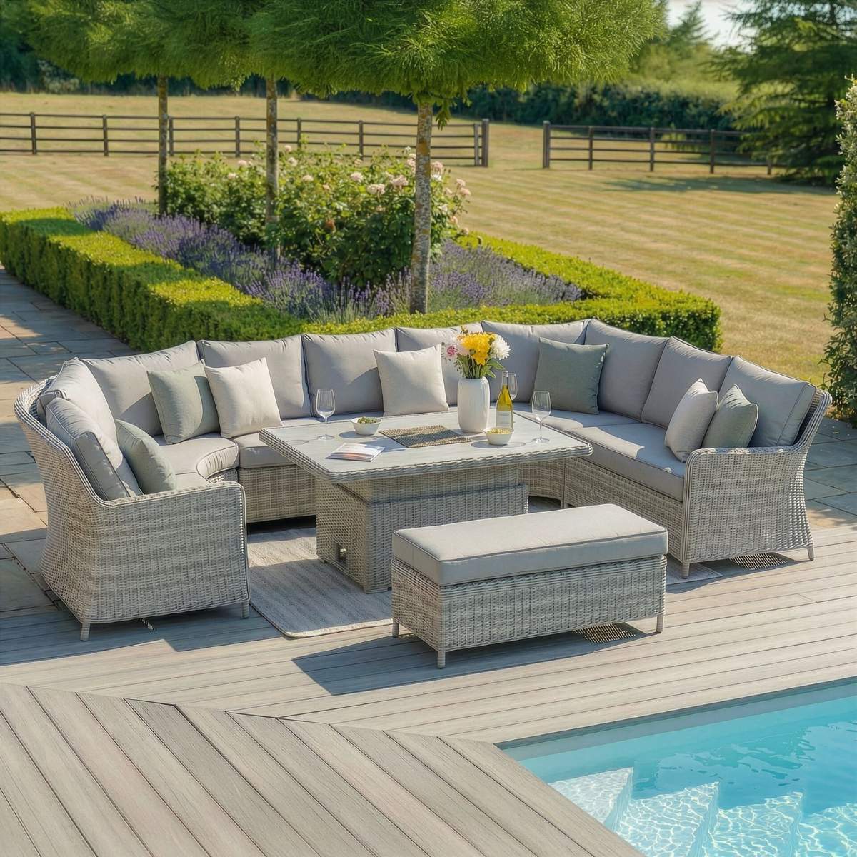 Maze Oxford Royal U-Shaped Rattan Sofa Set