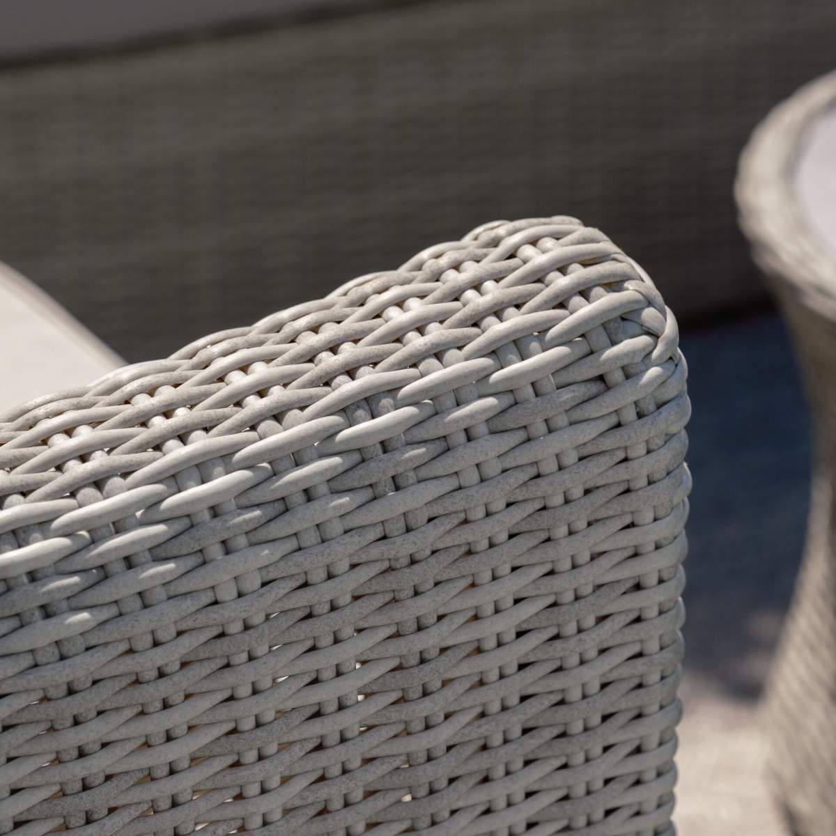 Maze Oxford Small Rattan Corner Sofa Set - Ceramic Glass
