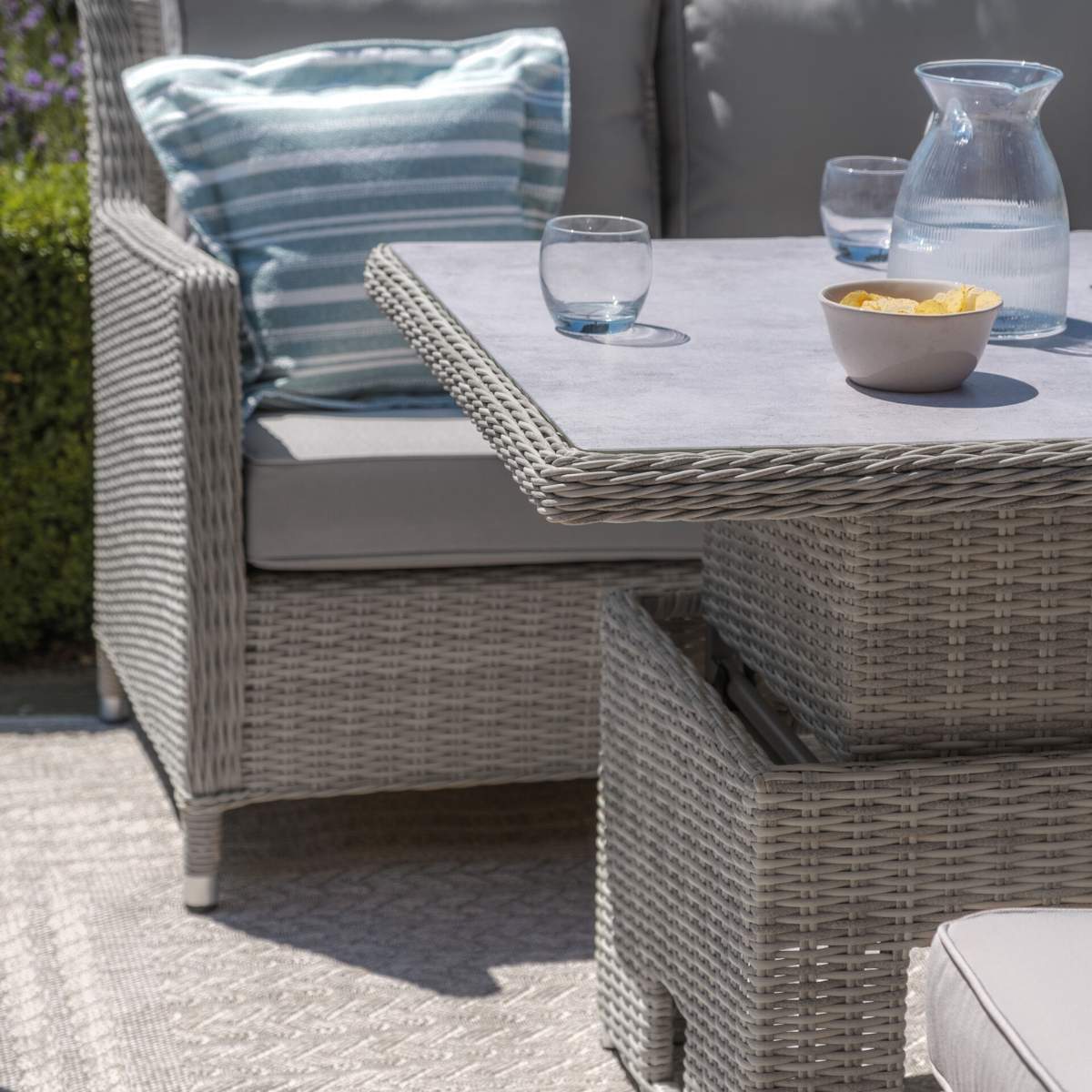 Maze Oxford Sofa Rattan Dining Set