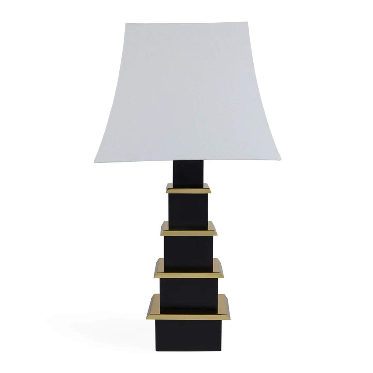 Jonathan Adler Pagoda Table Lamp BlackHoned Brass