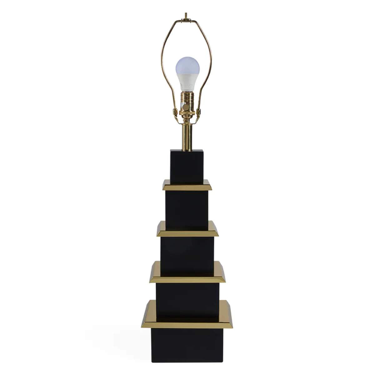Jonathan Adler Pagoda Table Lamp BlackHoned Brass