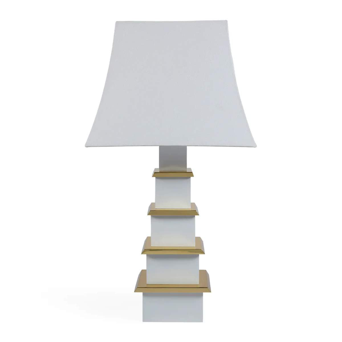 Jonathan Adler Pagoda Table Lamp Ivory/Honed Brass