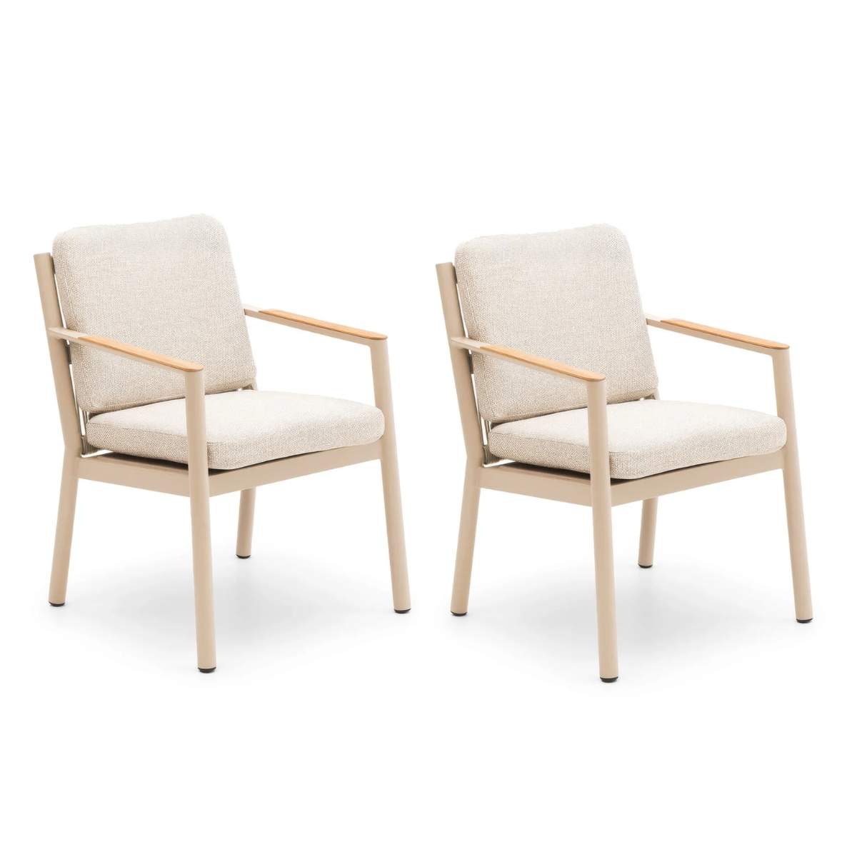 Maze Pair of Sicily Rope Weave Garden Dining Chairs
