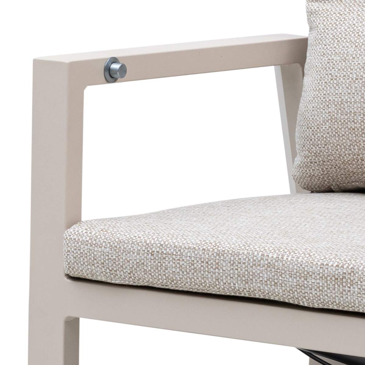 Maze - Pair of Valencia Reclining Aluminium Dining Chairs - Latte