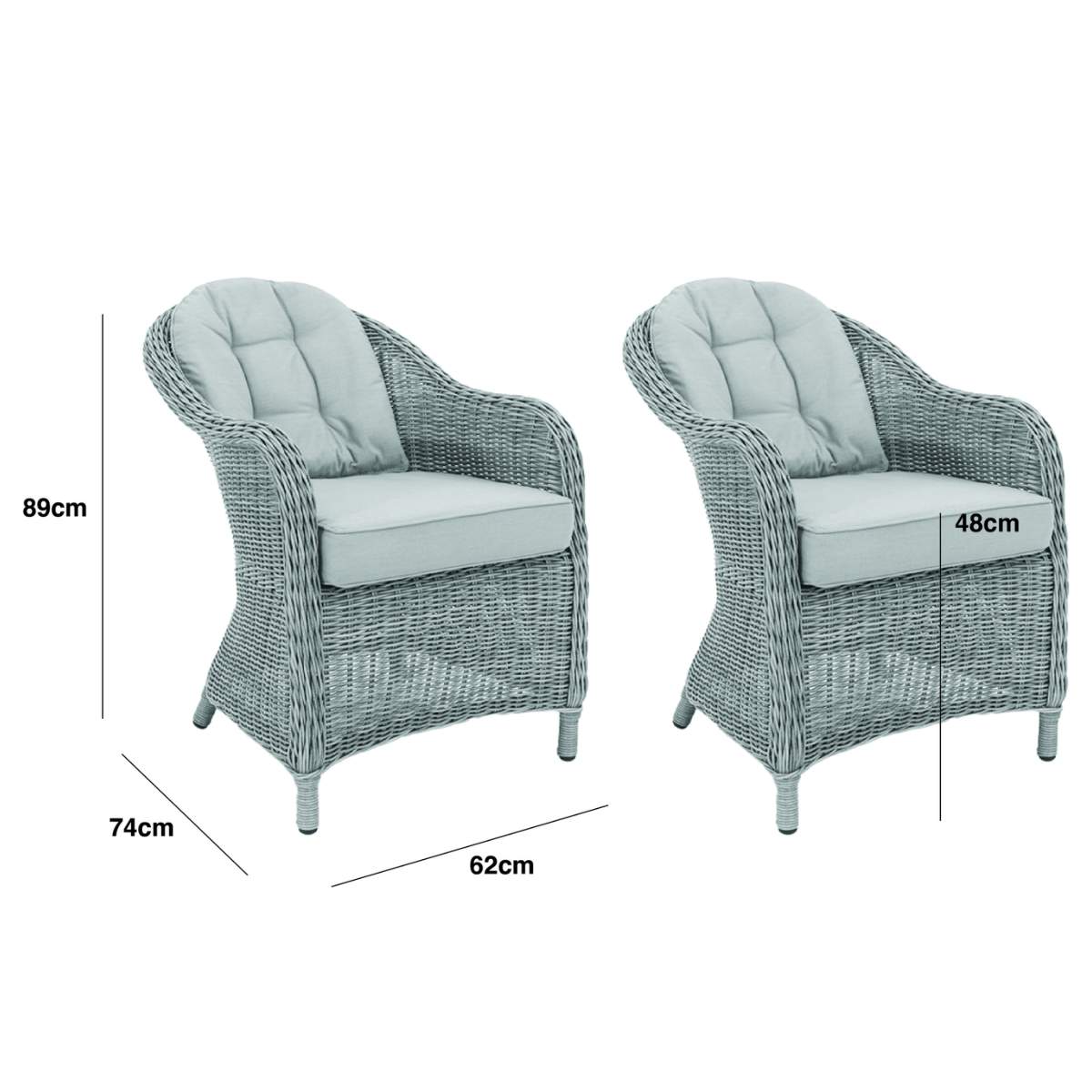 Maze Pair of Winchester Heritage Rattan Dining Chairs