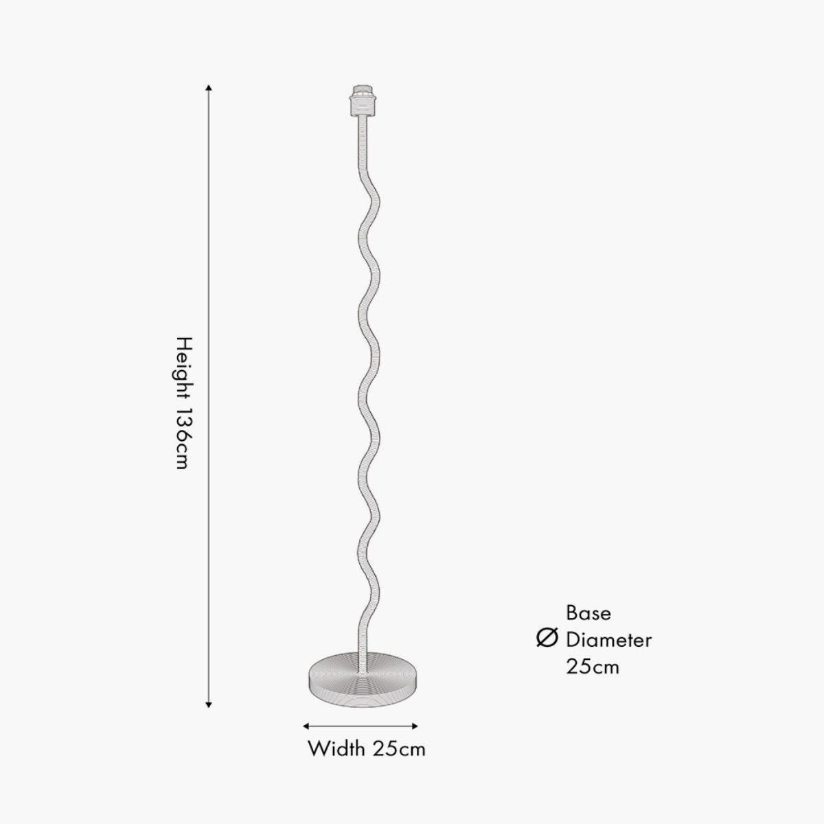 Pacific Lifestyle Palau Rattan Wave Floor Lamp Base