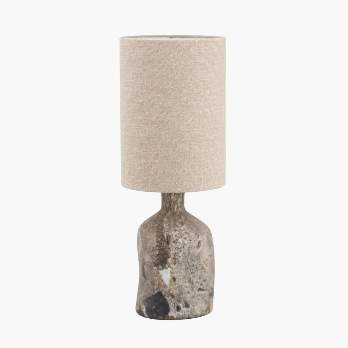 Pacific Lifestyle Palmino Brown Organic Glass Bottle Table Lamp