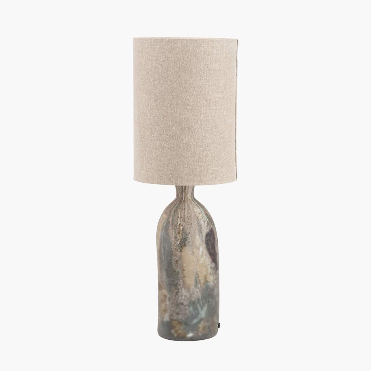 Pacific Lifestyle Palmino Brown Tall Organic Glass Bottle Table Lamp