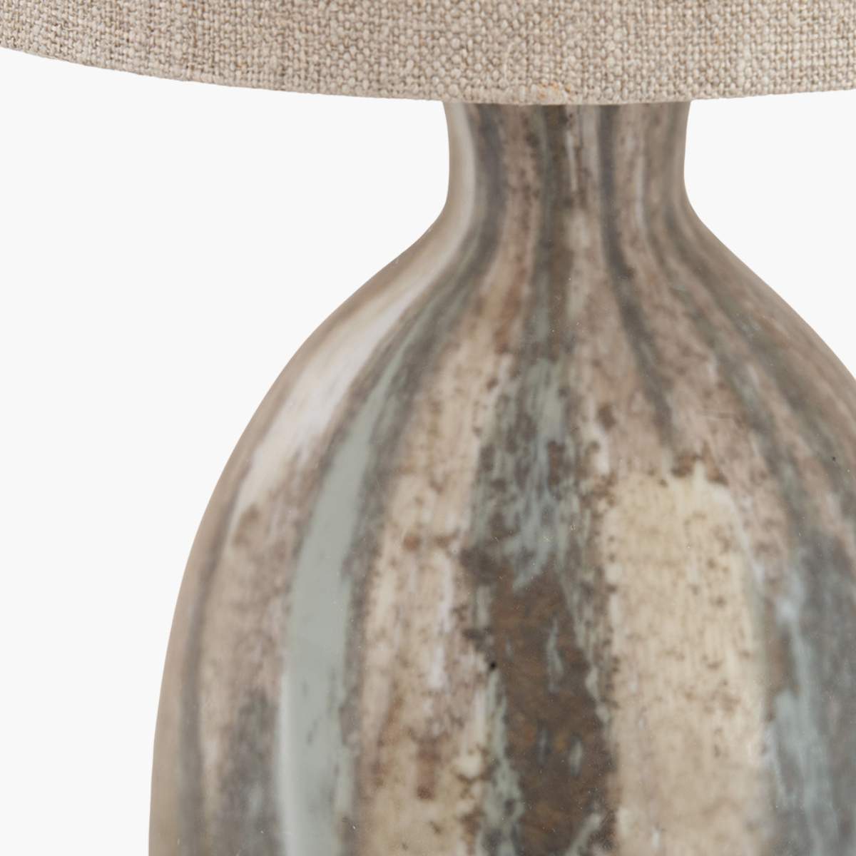 Pacific Lifestyle Palmino Brown Tall Organic Glass Bottle Table Lamp