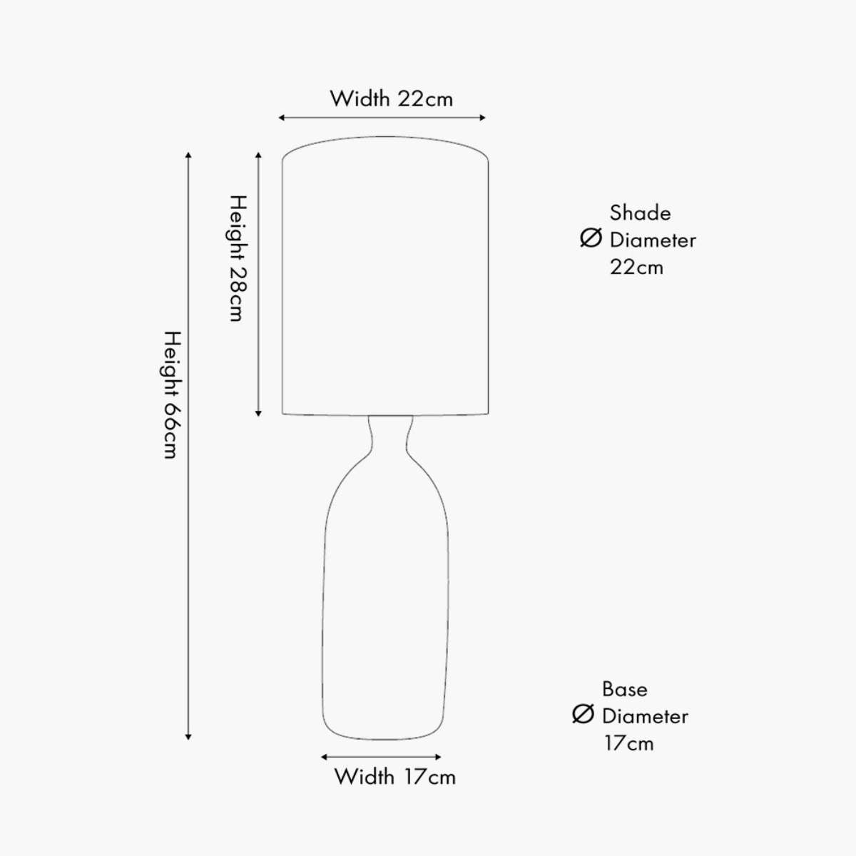 Pacific Lifestyle Palmino Brown Tall Organic Glass Bottle Table Lamp
