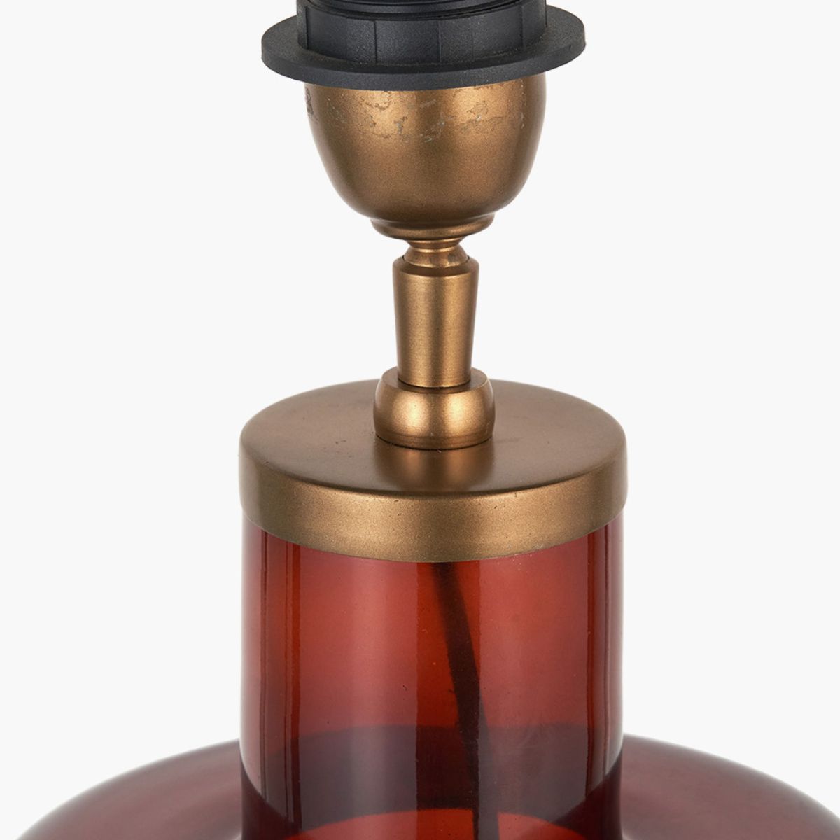 Pacific Lifestyle Palmo Amber Glass Bottle Table Lamp Base