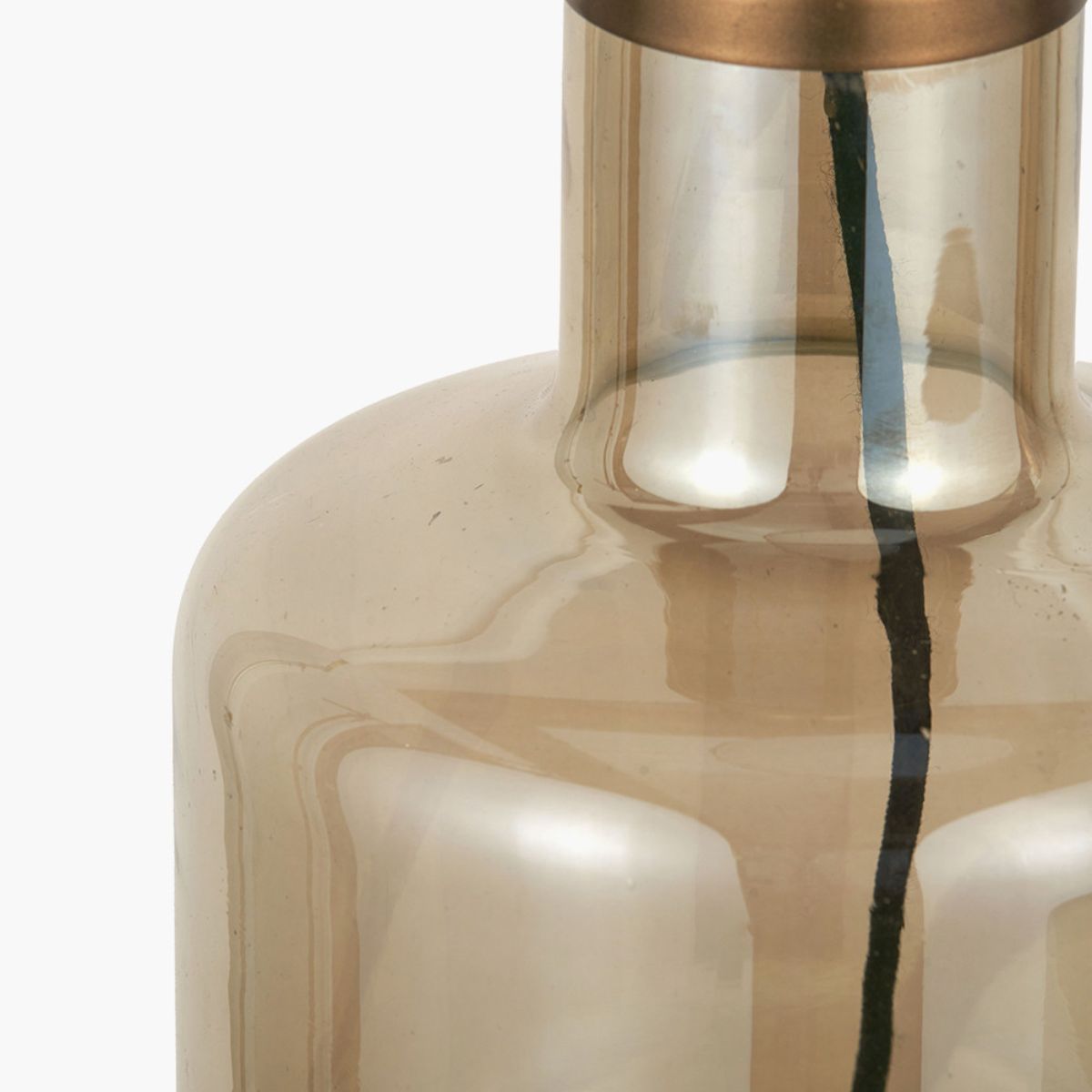 Pacific Lifestyle Palmo Smoke Lustre Glass Bottle Table Lamp Base