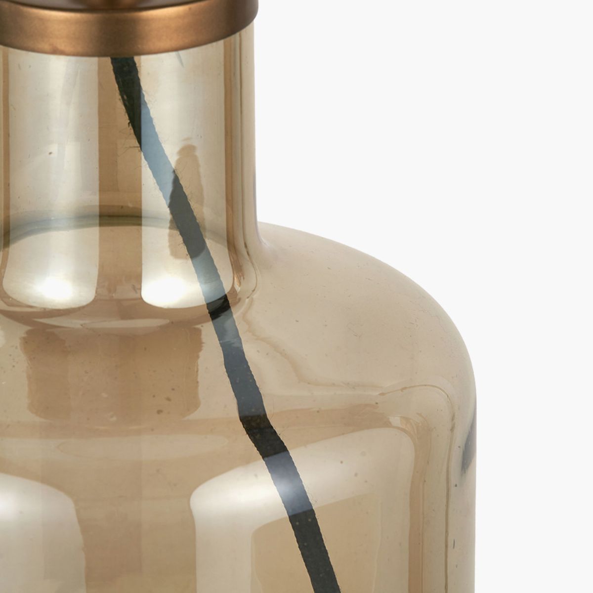 Pacific Lifestyle Palmo Smoke Lustre Glass Bottle Table Lamp Base