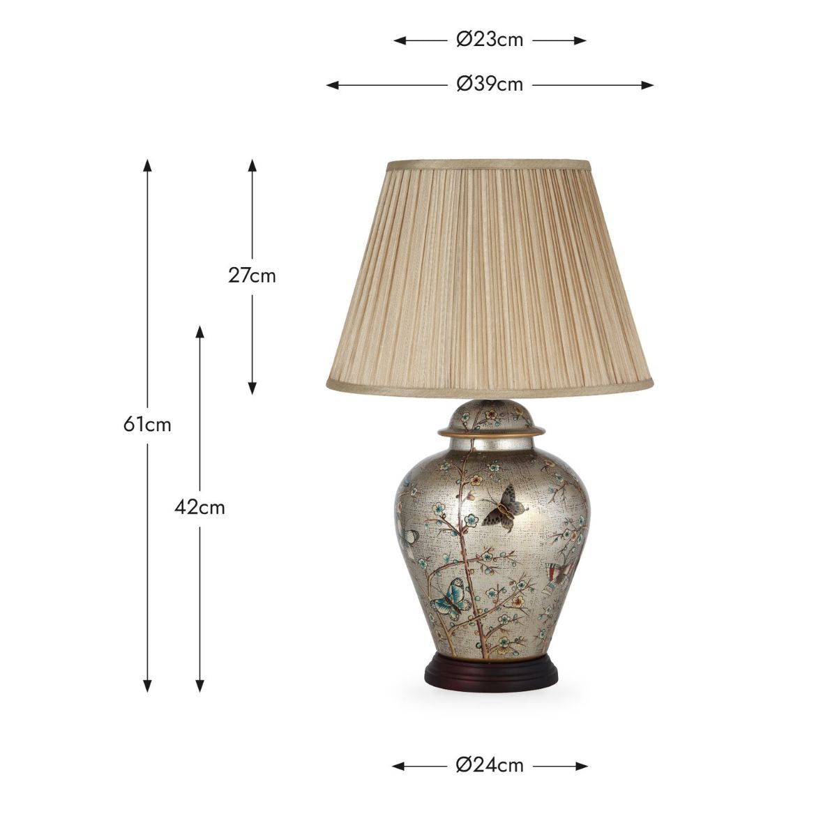 Pacific Lifestyle Papillon Butterfly Ceramic Table Lamp
