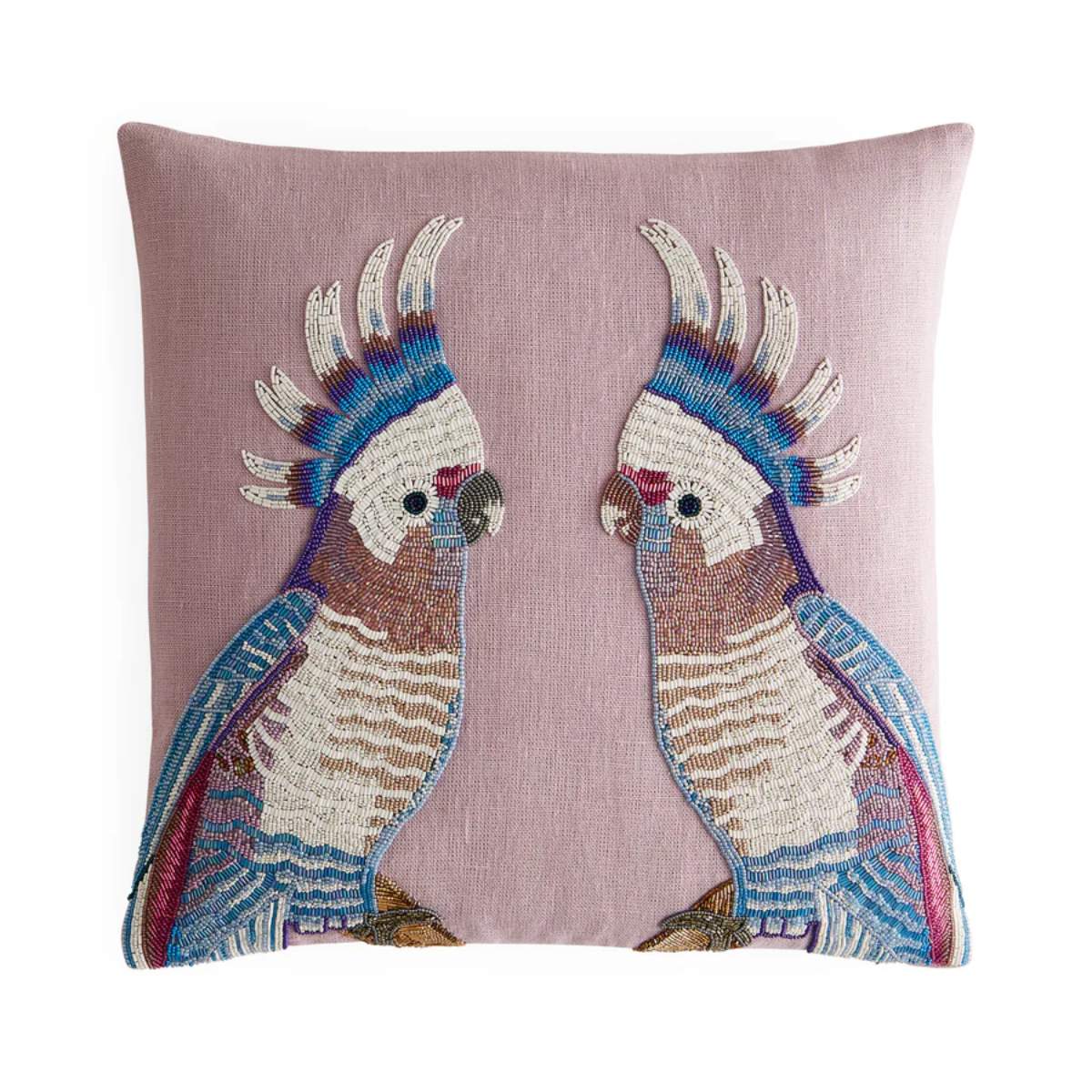 Jonathan Adler Parrots Beaded Cushion