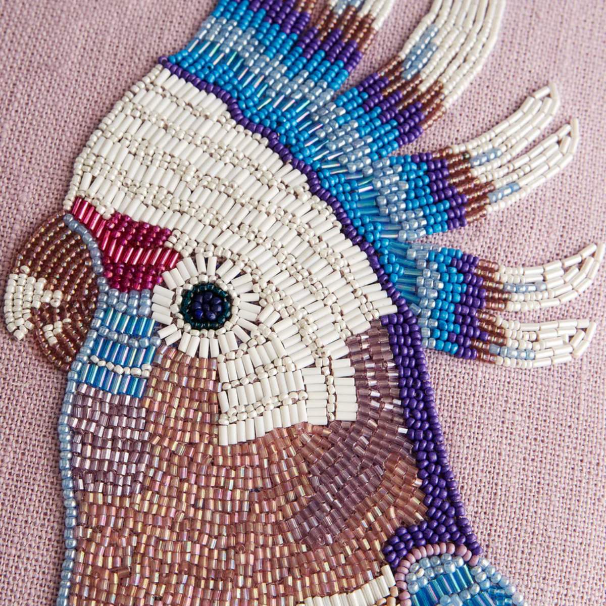 Jonathan Adler Parrots Beaded Cushion