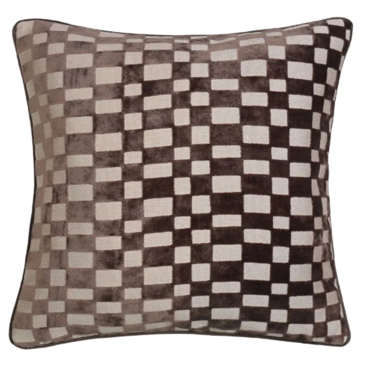 Paul Moneypenny Large Modblock Chocolate Cushion
