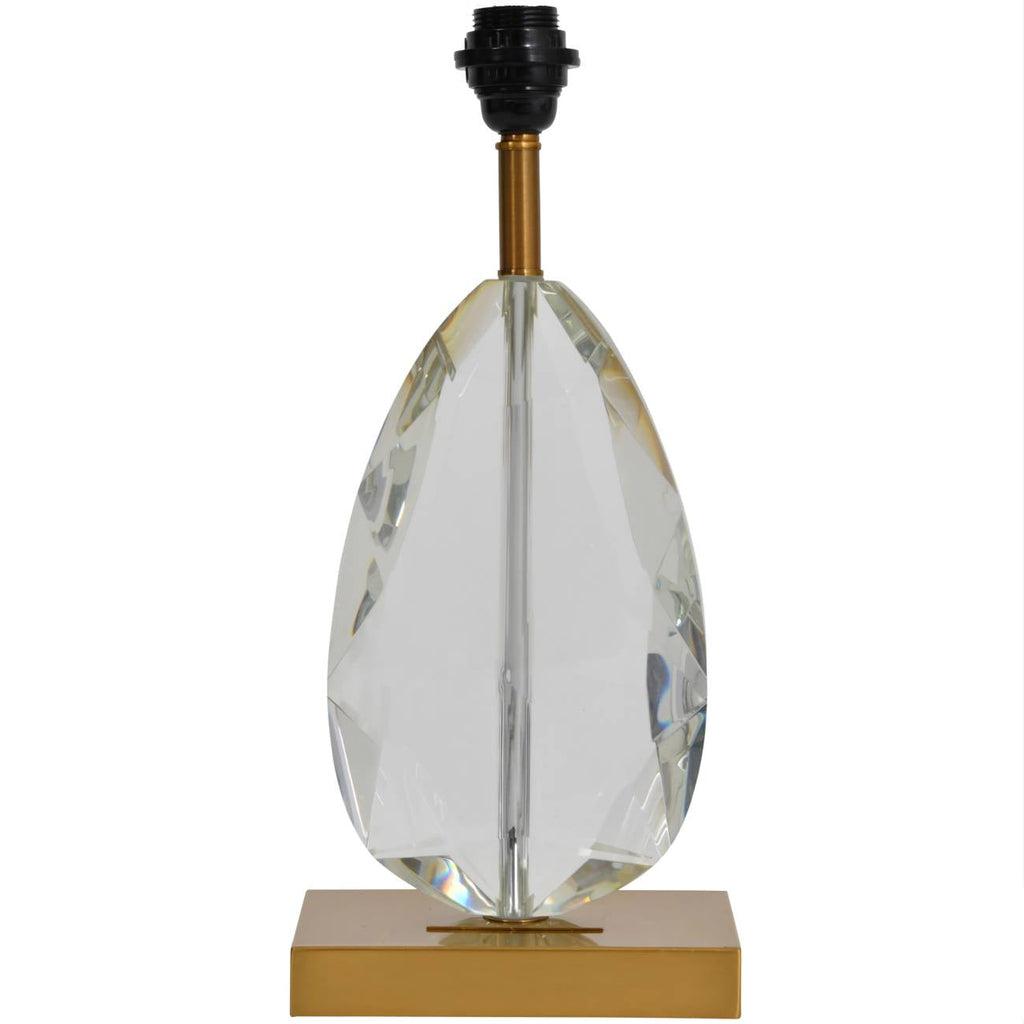 Pear-shaped Crystal Cut Table Lamp Base-Beaumonde
