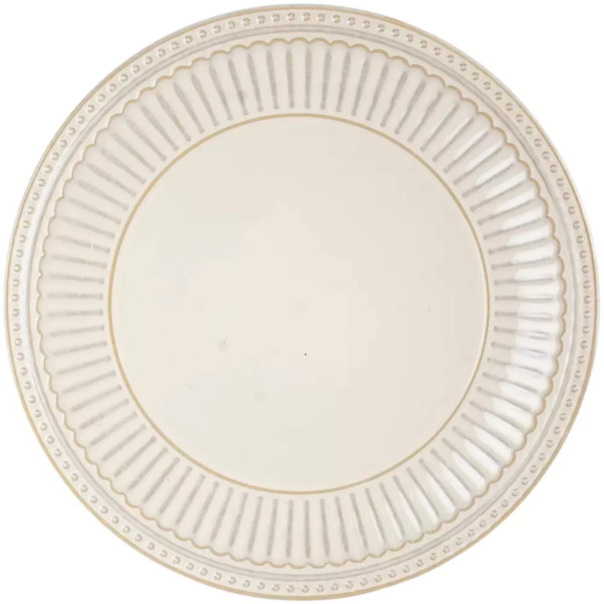 Grand Illusions Pembroke Stoneware Dinner Plate Cream