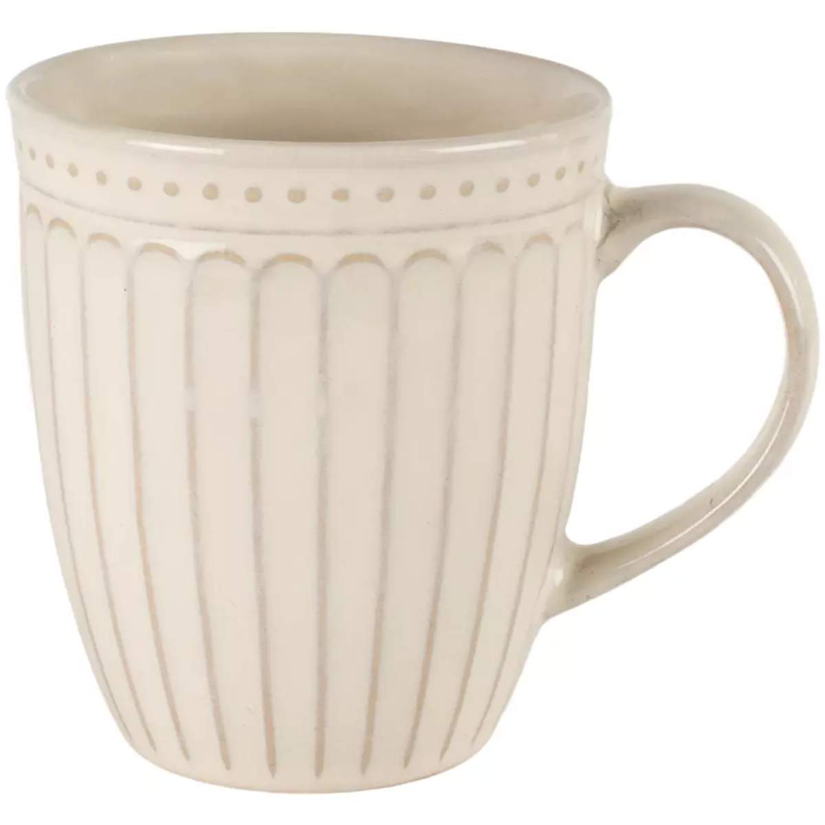 Grand Illusions Pembroke Stoneware Mug Cream