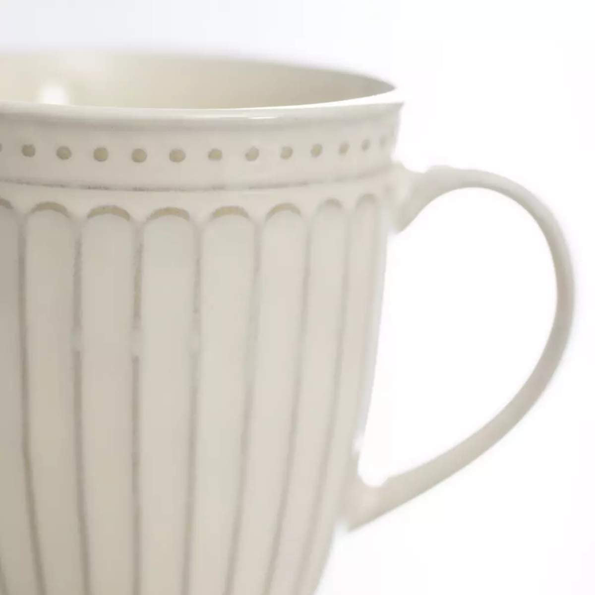 Grand Illusions Pembroke Stoneware Mug Cream