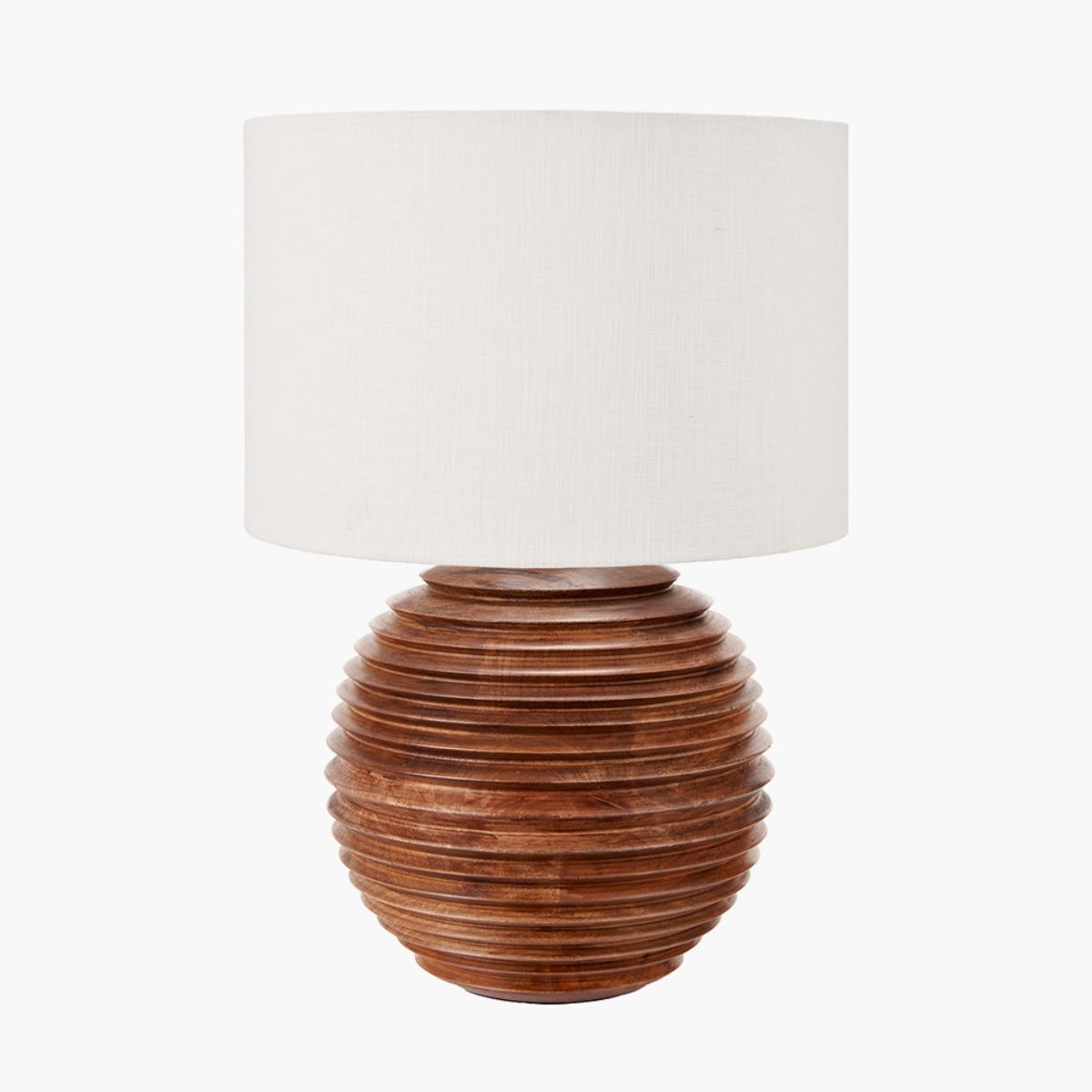 Pacific Lifestyle Pembury Brown Wash Large Turned Wood Table Lamp Base