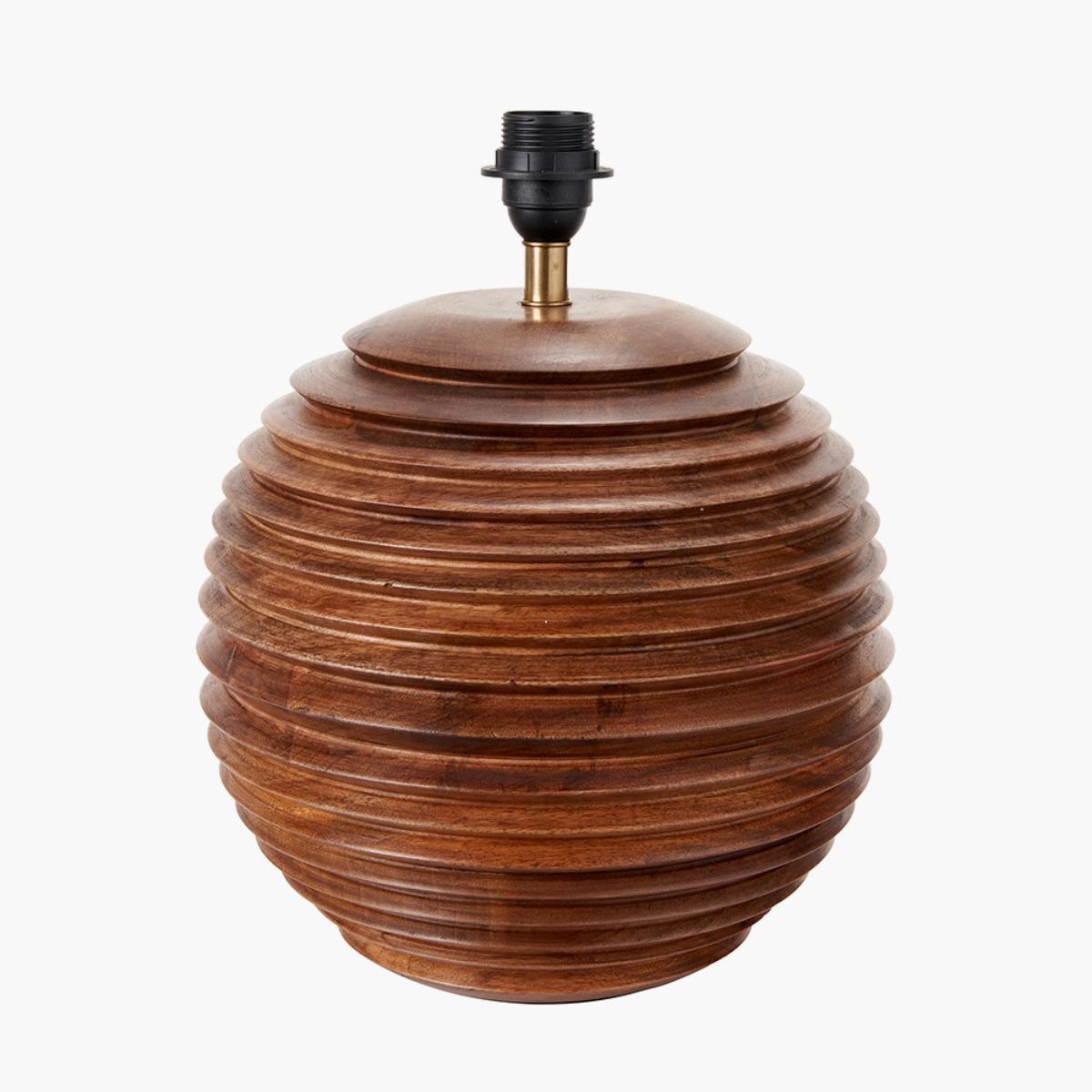 Pacific Lifestyle Pembury Brown Wash Large Turned Wood Table Lamp Base