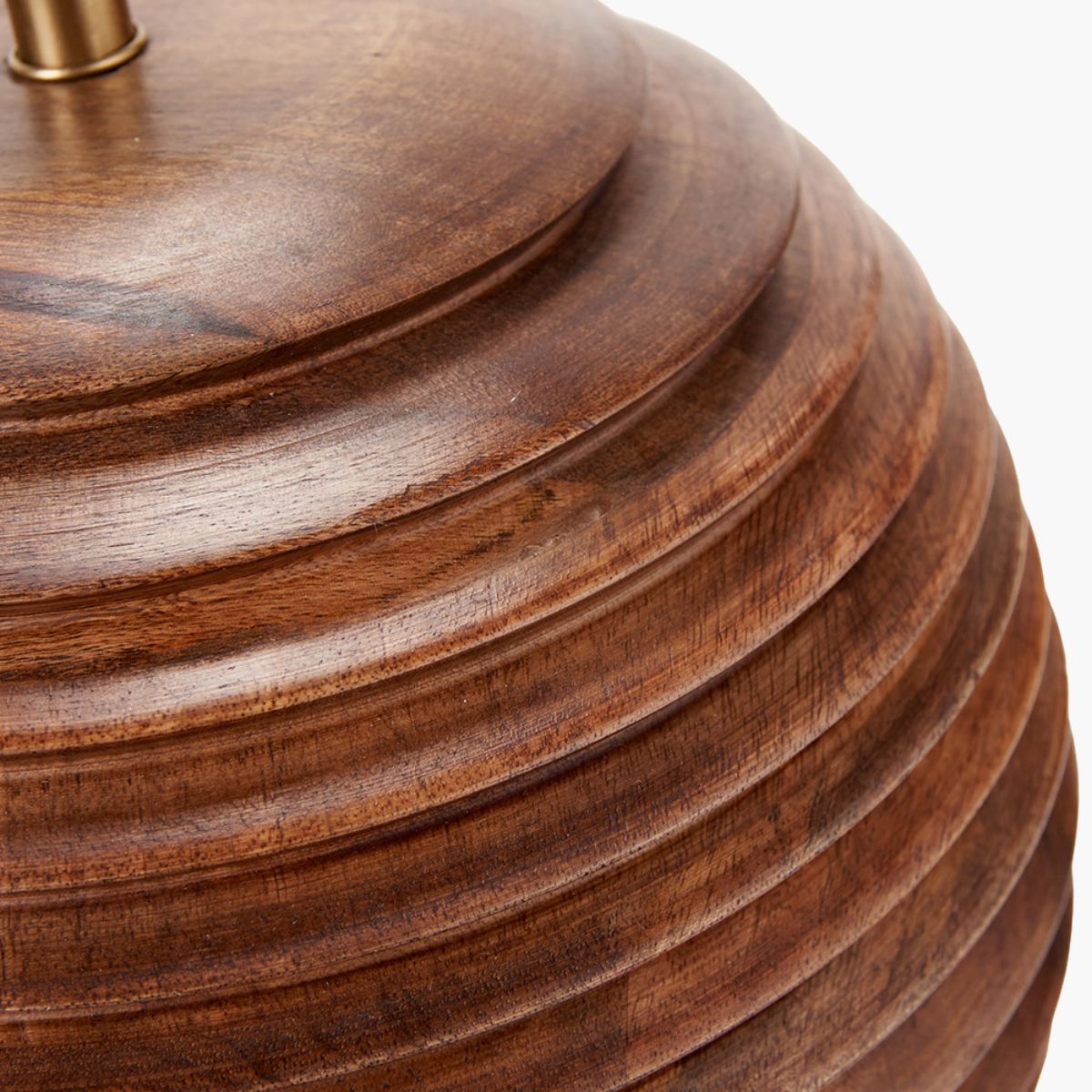 Pacific Lifestyle Pembury Brown Wash Large Turned Wood Table Lamp Base