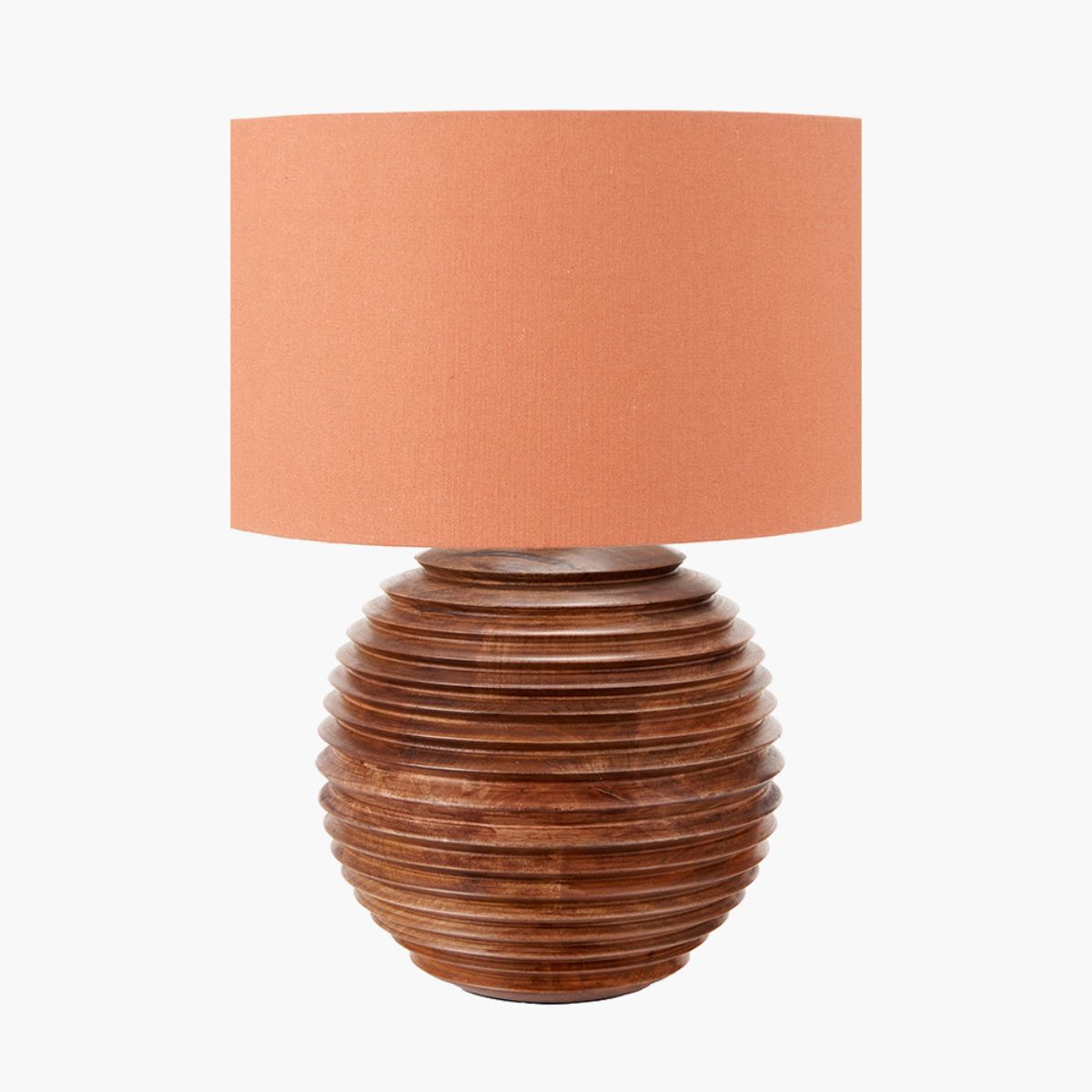 Pacific Lifestyle Pembury Brown Wash Large Turned Wood Table Lamp Base