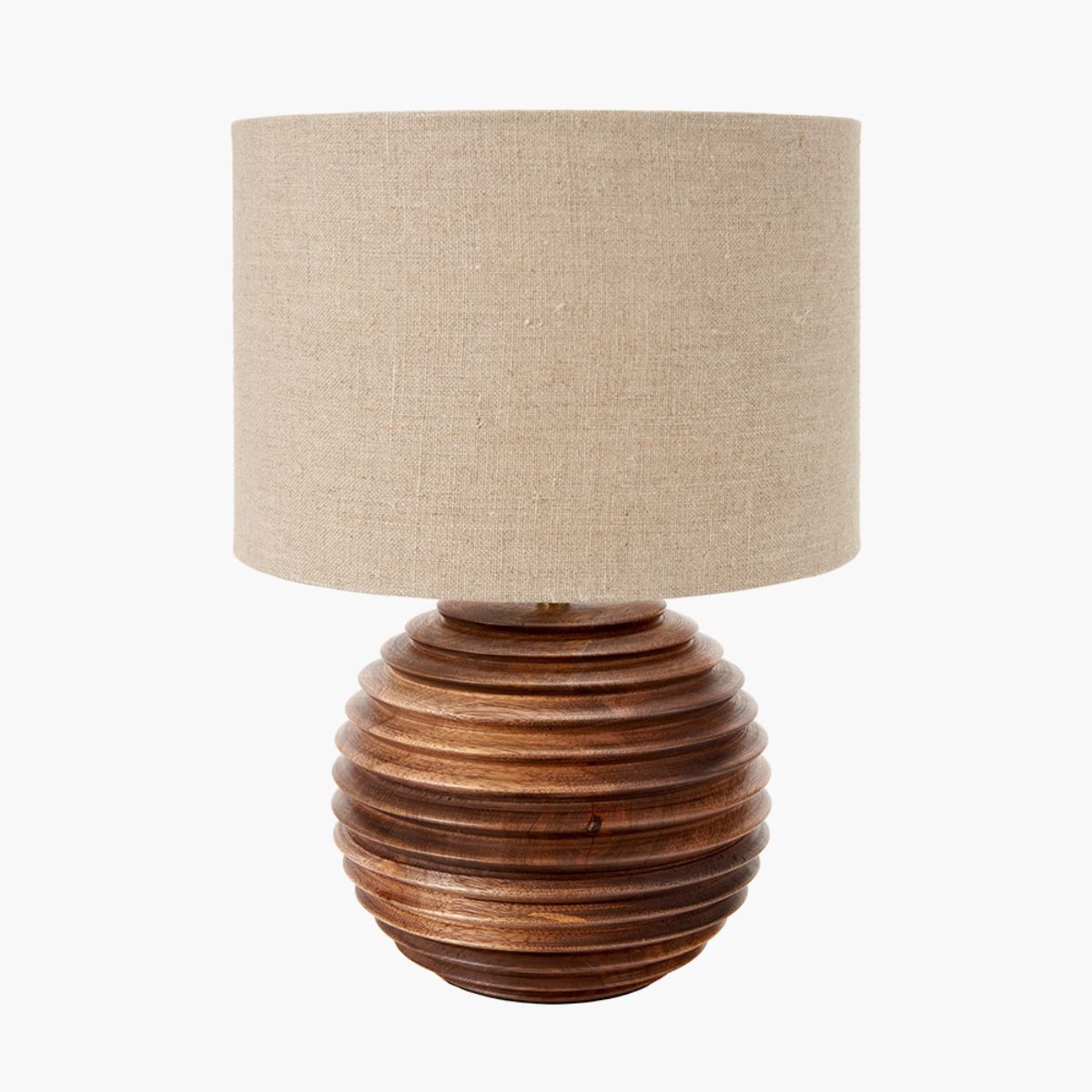 Pacific Lifestyle Pembury Brown Wash Turned Wood Table Lamp Base