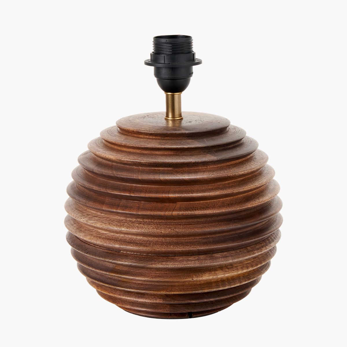 Pacific Lifestyle Pembury Brown Wash Turned Wood Table Lamp Base