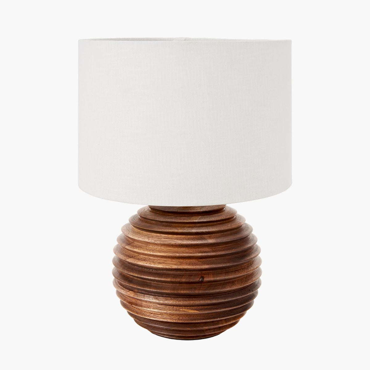 Pacific Lifestyle Pembury Brown Wash Turned Wood Table Lamp Base